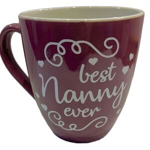 🛍️3/$30 Or 2/$20 🛍️ Best Nanny Ever Purple Coffee or Tea Mug